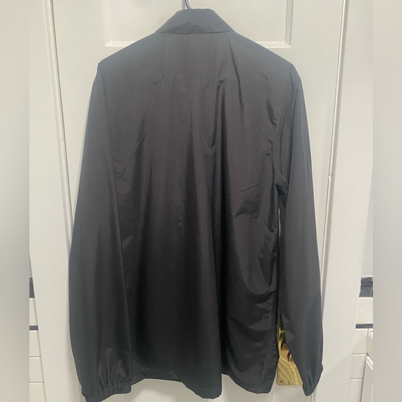 evo black Ballard Coaches Jacket water resistant snap closure windbreaker - Picture 3 of 5